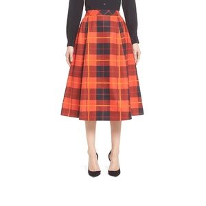 Kate Spade Woodland Plaid Midi Skirt